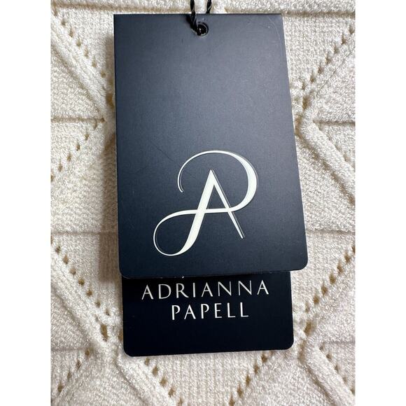 Adrianna Papell Woman’s‎ Size XL Cream Embroidered Knit Sweater Vest - Picture 15 of 15